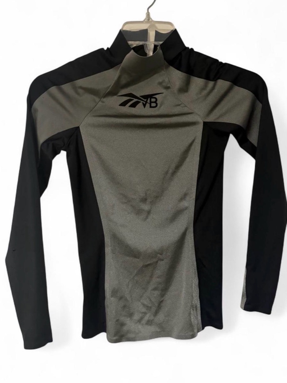 Victoria Beckham Reebok Long-Sleeve Swim Coverup - Black & Gray